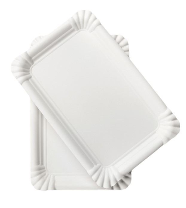 Tacki/ talerze papierowe grill13x20cm biała TH19 (100szt) Pol-Mak
